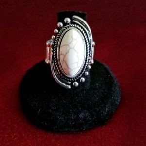 White Greek Stone Ring